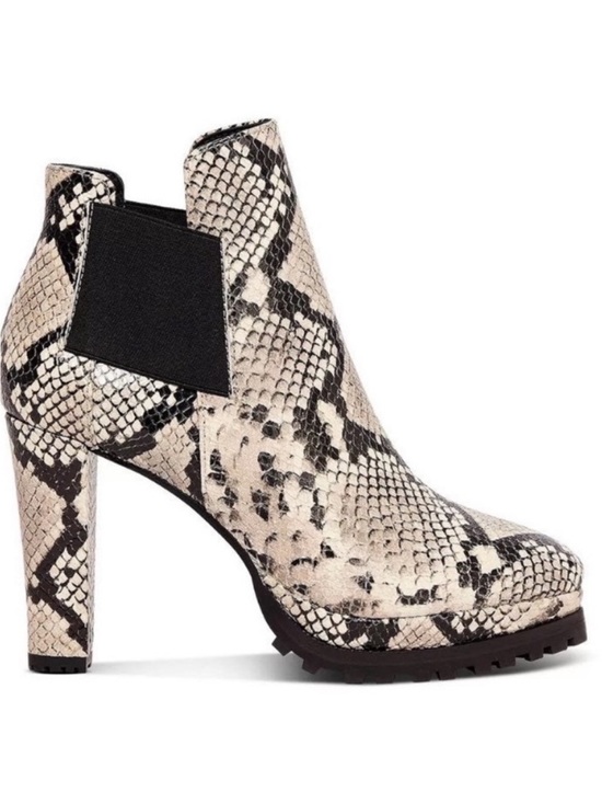 All Saints Shoes - Allsaints Sarris Leather Snakeskin Ankle Heeled Boots size 37
